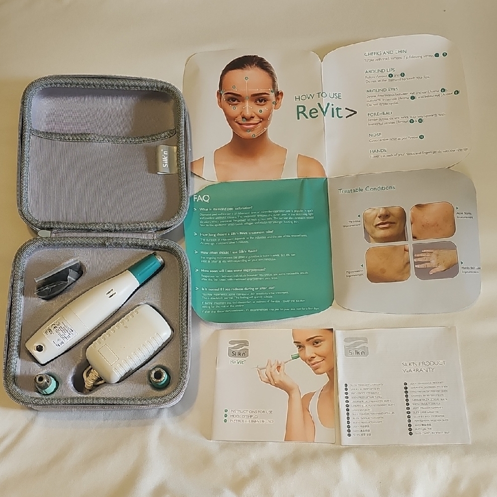 ReVit Microdermabrasion Device - White and Teal